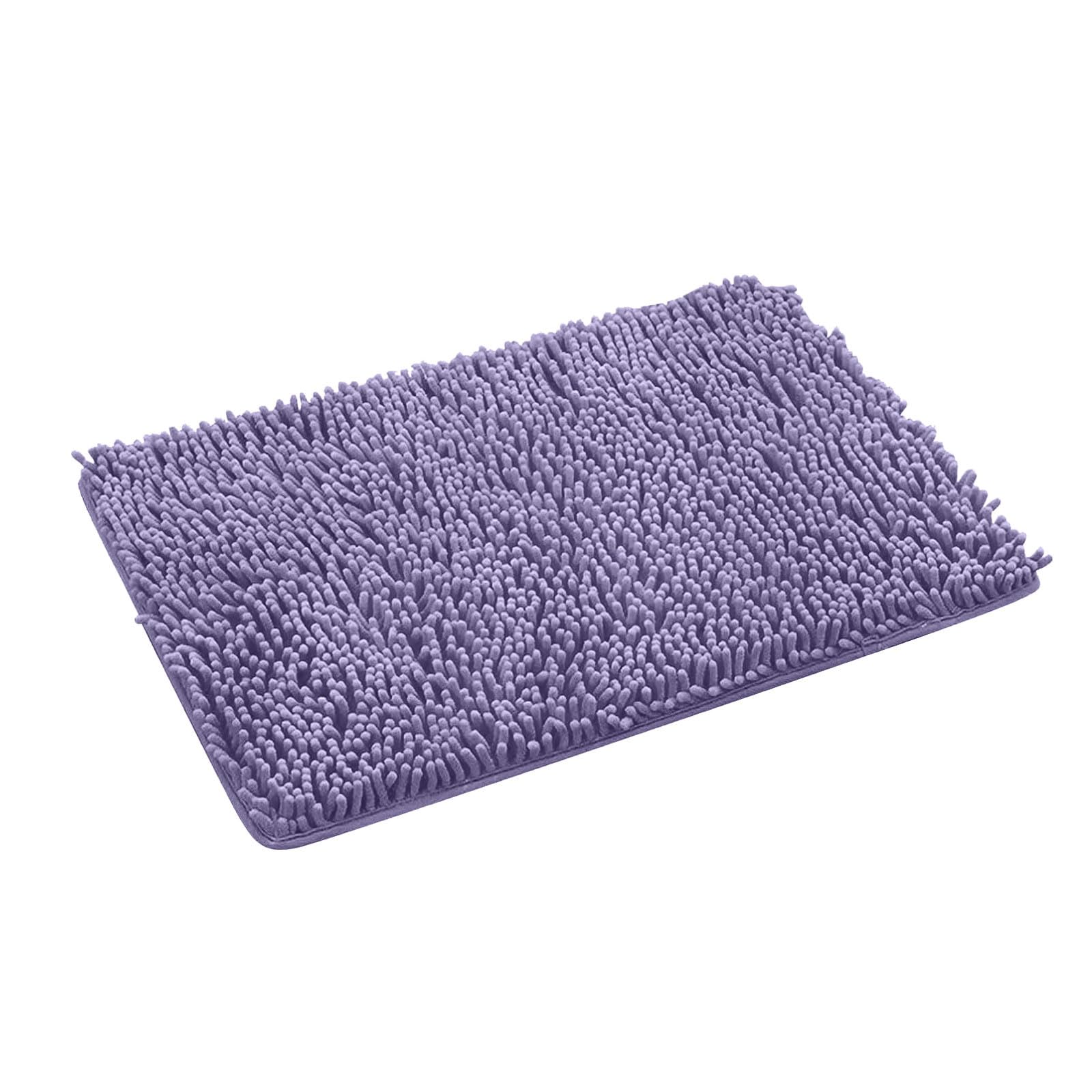 Bathroom Rugs 2024 New 27x18 Inch Microfiber Extra Soft Thick Washable Absorbent Non-Slip Shaggy Black Bath Mat Plush
