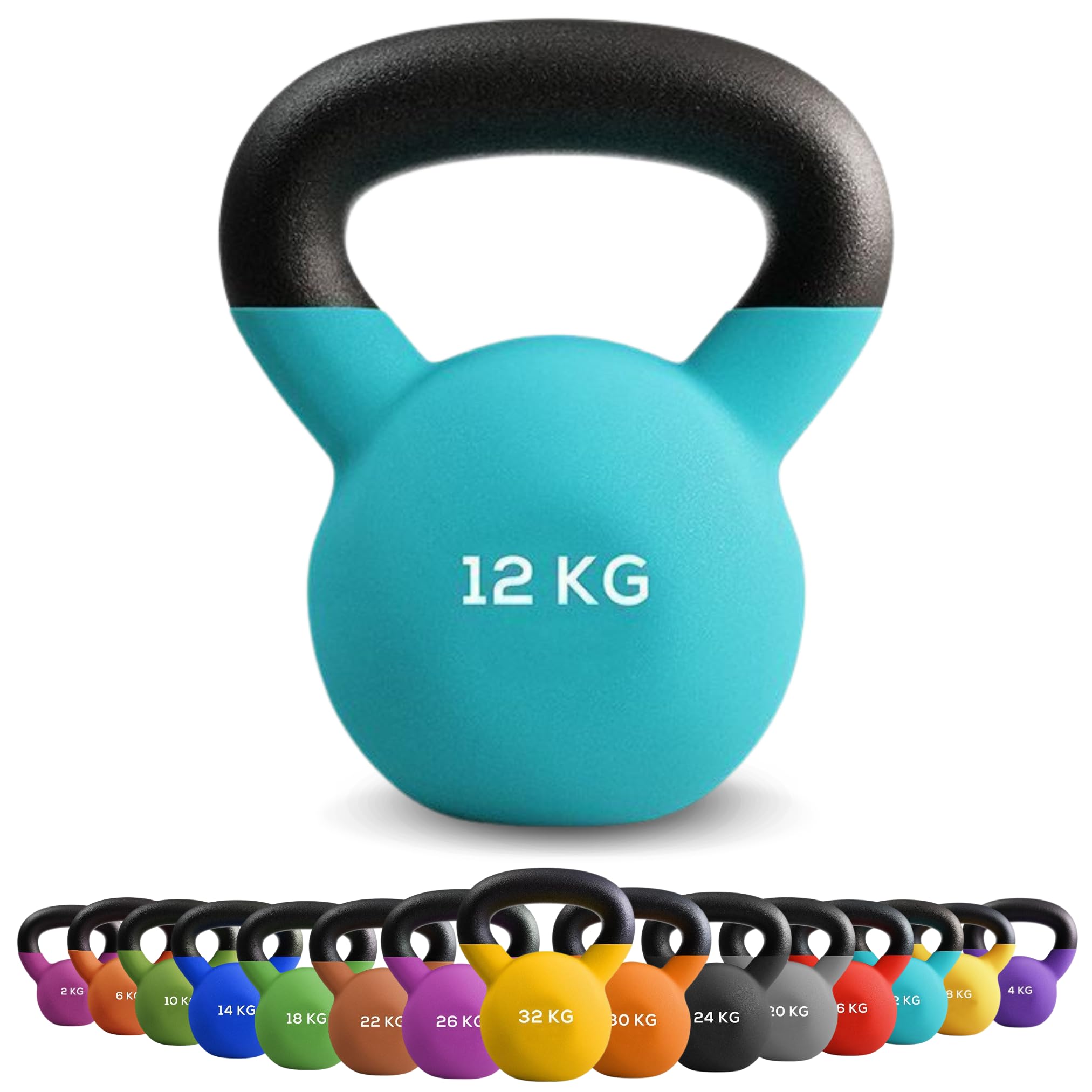 Kugelhanteln aus Gusseisen, 12 kg, für funktionelles Training zu Hause und im Fitnessstudio, Gewichte, für Kniebeugen, Get-Ups, Swing und Snatch