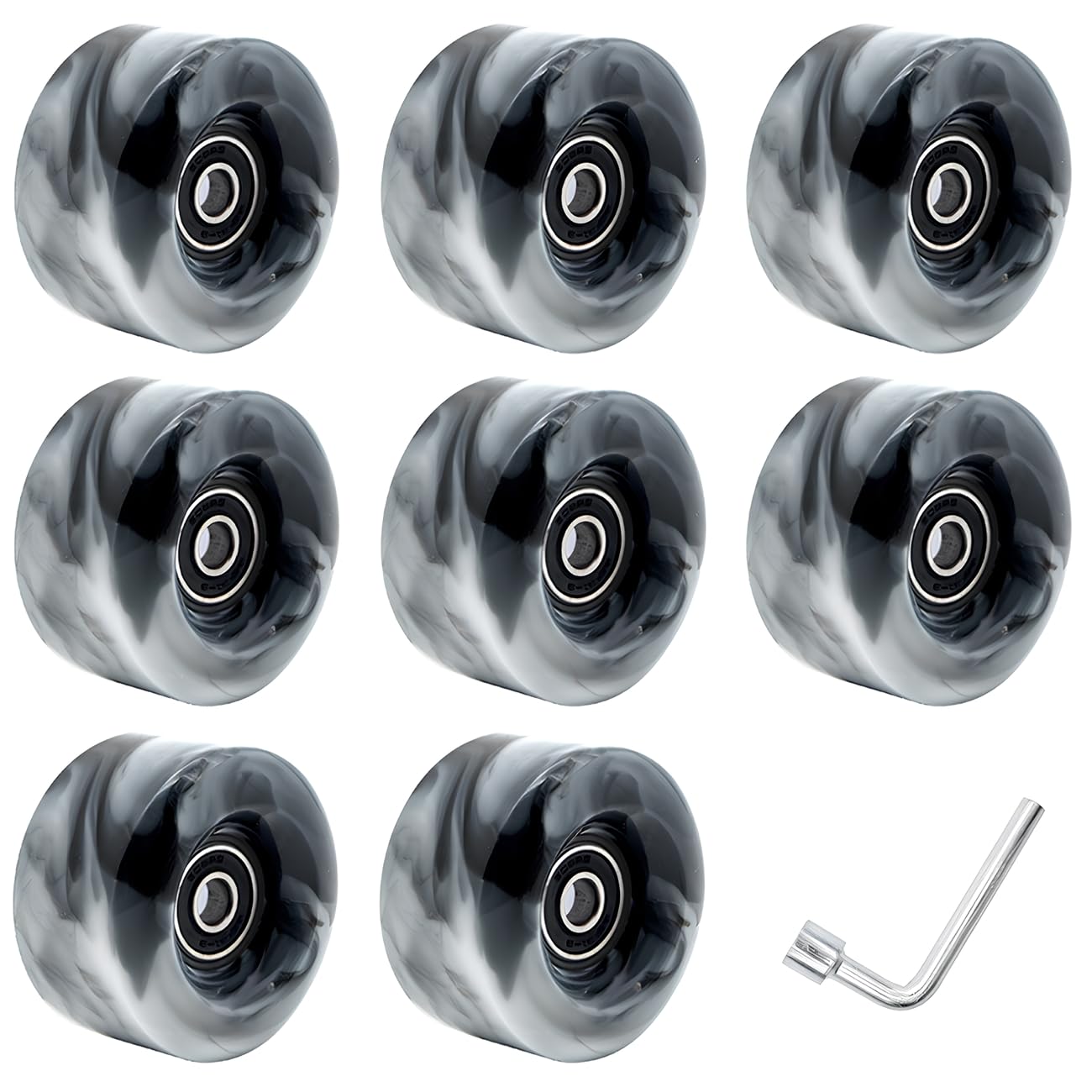Sostituzione delle Ruote per Pattini a Bobina per Ruote di Ricambio for Pattini a rotelle, Confezione da 8 Ruote for Pattini a rotelle quadrate da 58 mm x 32 mm