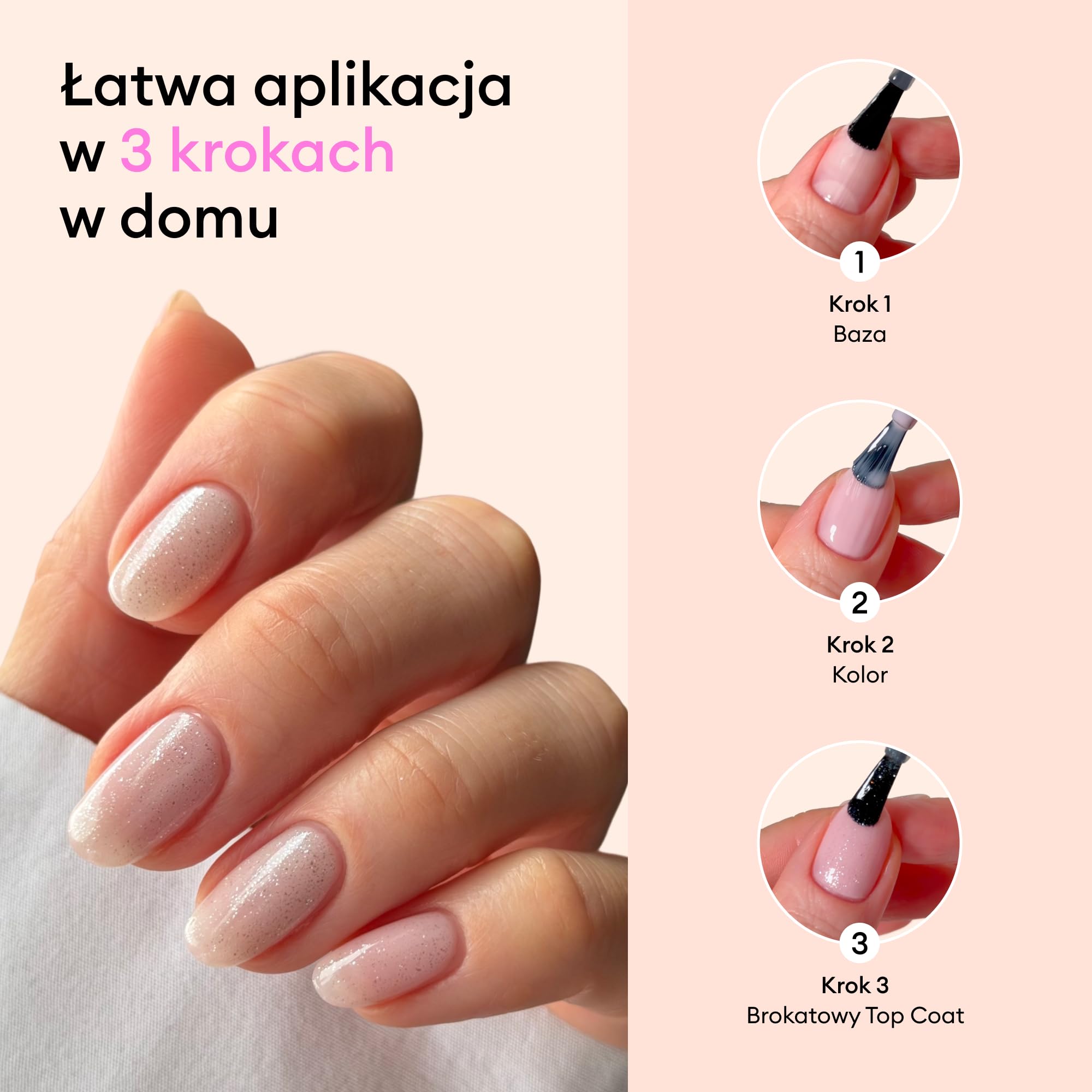 Manucurist - Green™ Złoty Brokatowy Top Coat - Lakier do Paznokci z Efektem Żelowym bez Lampy - Blask i Trwałość do 7 dni - 79,5% Składników Pochodzenia Naturalnego - 15 ml