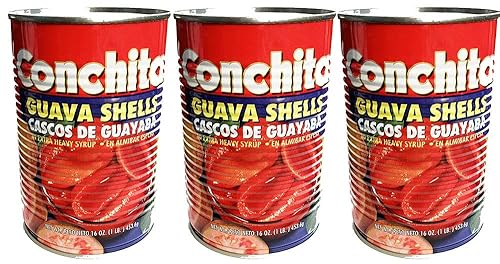 Conchita Guava Shells in Extra Heavy Syrup 16oz 3 cans Cascos de Guayaba en Alimibar Espeso