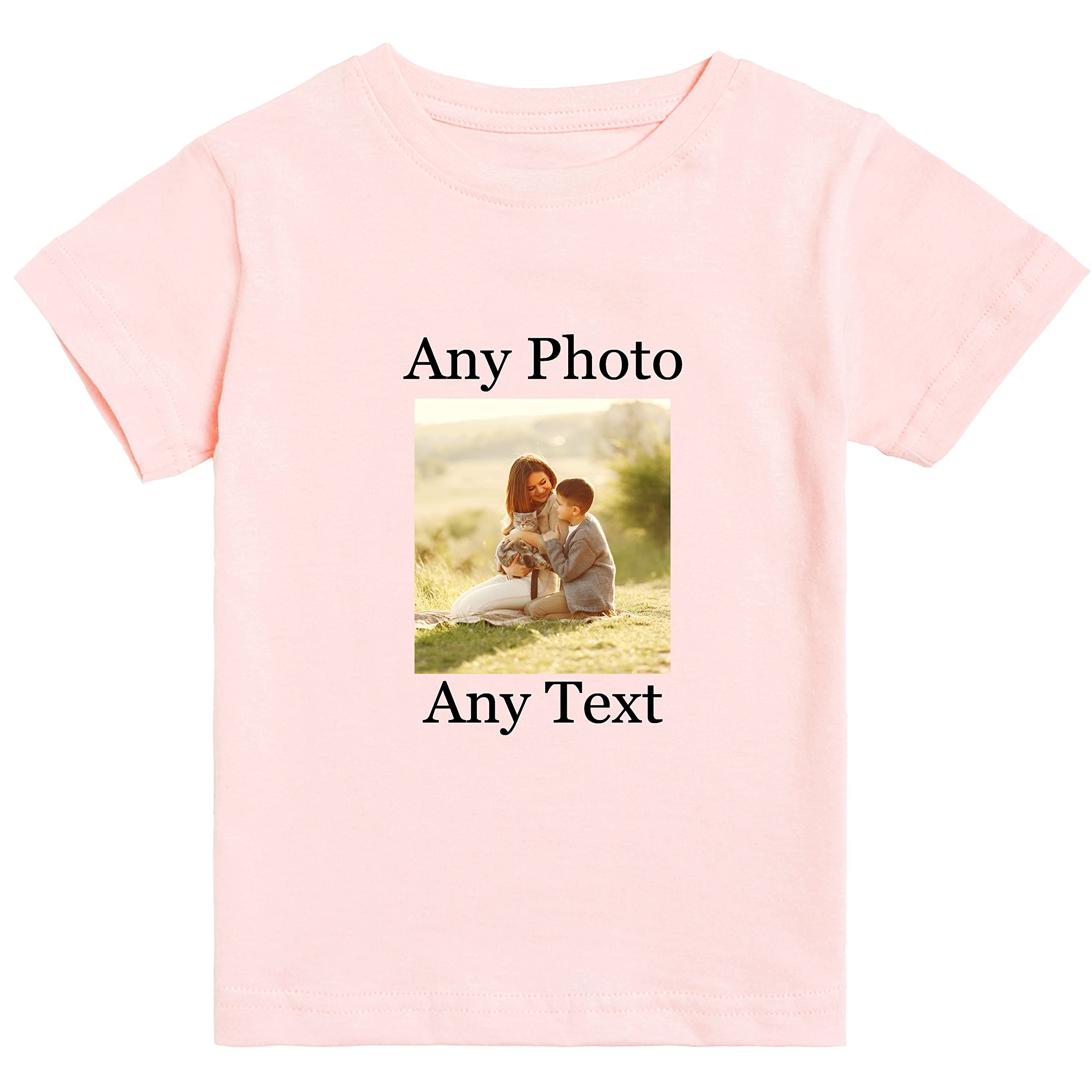 CustomPB TECH Personalised Kids T Shirts, Boys, Girls Custom Age and Name Birthday T Shirt, Birthday Gift Ideas for Boys Girls Top Tee. (as8, Age, 7_Years, 8_Years, Regular, Pink)