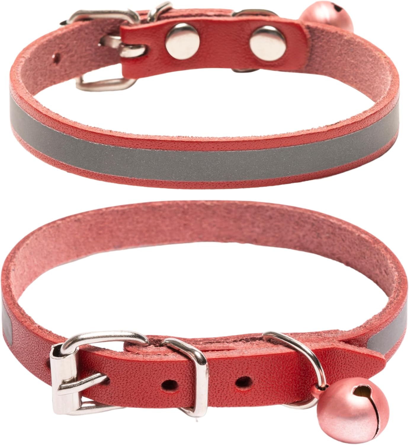 Pet Supplies Filbert Leather Cat Collar, Reflective Cat Collar