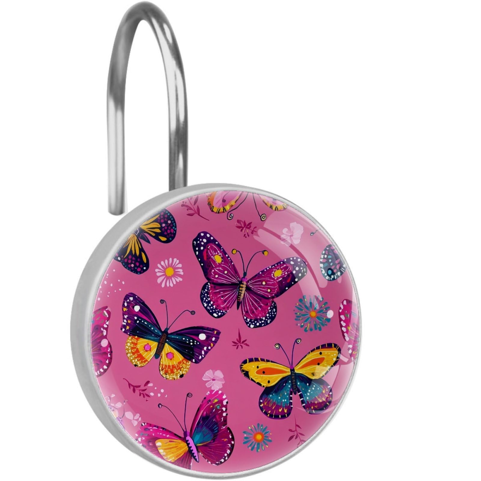 VAPOKF Shower Curtain Hooks, 12PCS Butterfly Shower Curtain Hook for Bathroom Decors Home Bedroom