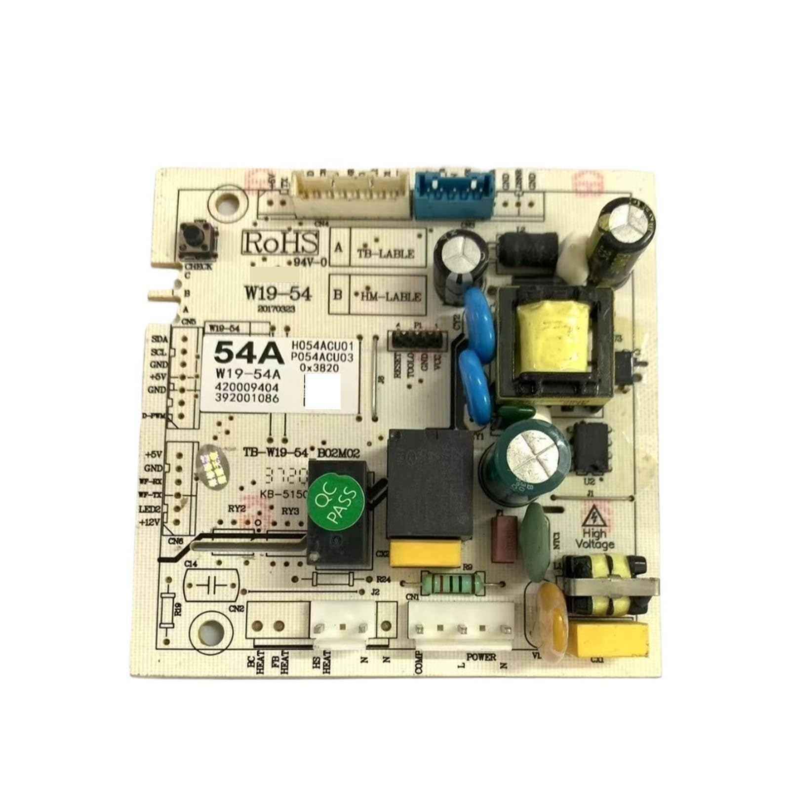 Refrigerator Control Board ，Compatible for Homa， W19-54A Circuit PCB Fridge Motherboard Freezer, Main Board