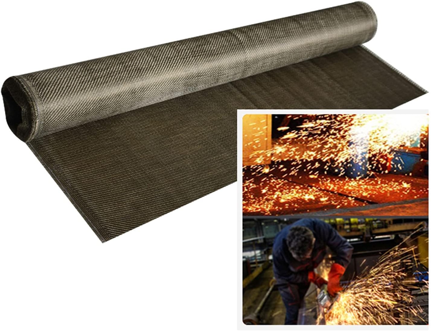 Tarpaulin LJIANW Heavy Duty Welding Blanket Thick Fiberglass, Fire
