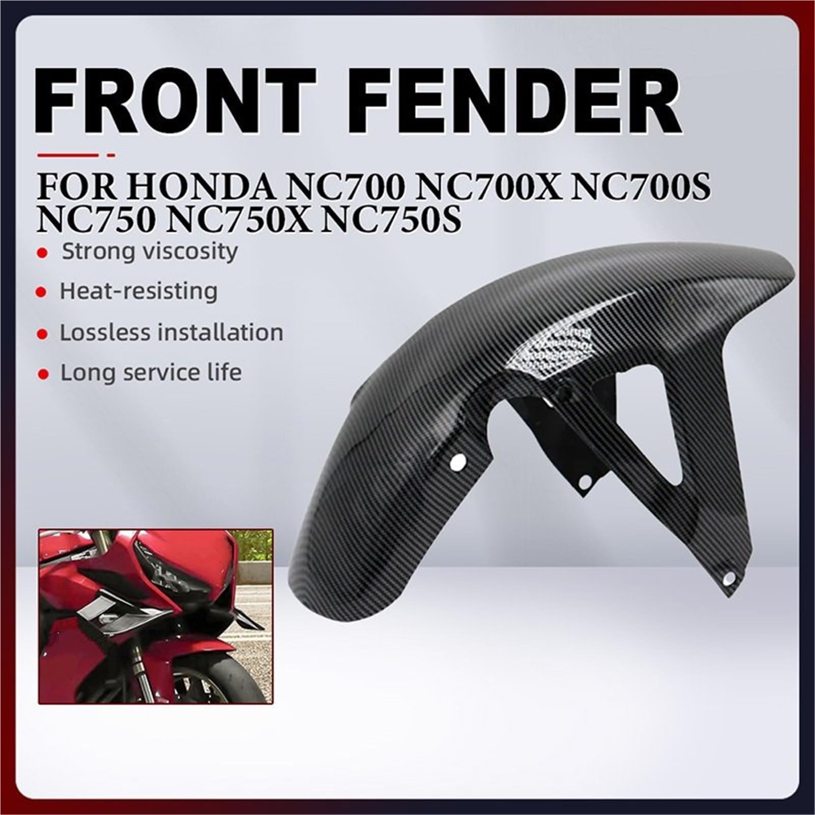 Front Bumper Splitter dachowy Pasuje do Honda NC700 NC750 NC700X NC700S NC750X NC750S Przedni błotnik, osłona przeciwbryzgowa, owiewka