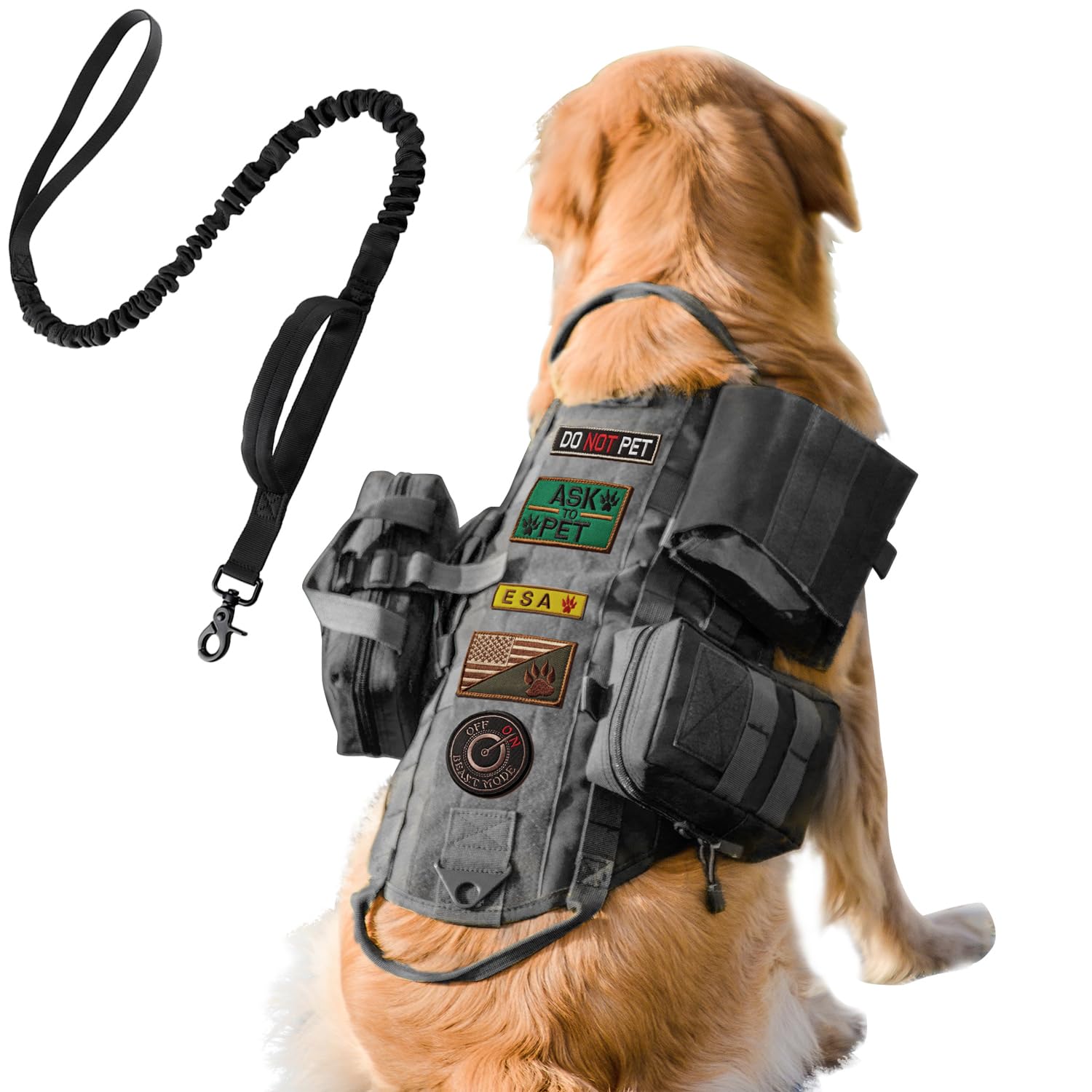 AIWAI Tactical Dog Harness with Pockets