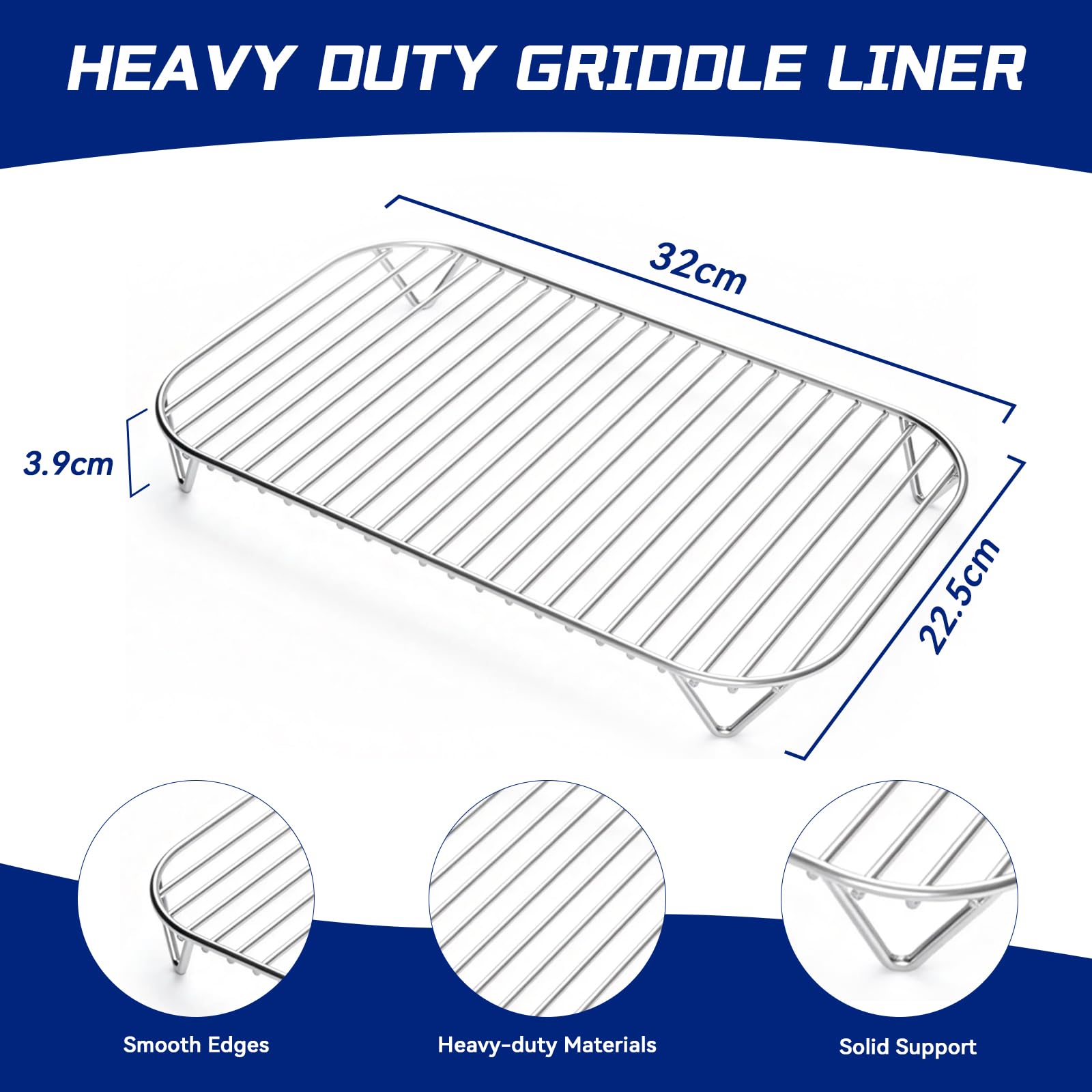 Plaque de cuisson et grille pour barbecue XSKGRDPLT Ninja Woodfire OG700 Outdoor Series, poêle à griller antiadhésive et grille en acier inoxydable pour Ninja Woodfire OG701 OG751