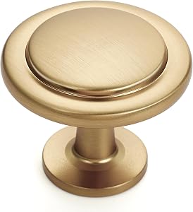 Ravinte Champagne Bronze Round Cabinet Knobs,Zinc Pulls,1-1/4 Inch,1 Pack