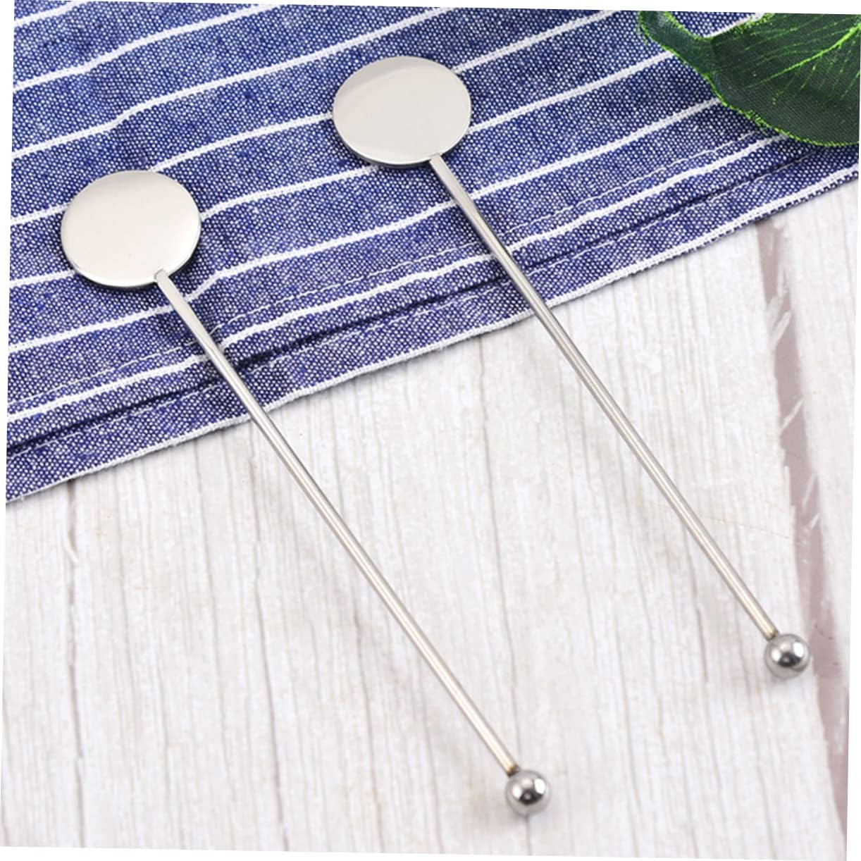10pcs Stainless Steel Cocktail Stirrers Handle Drink Mixing Tools for Home Bar Shop and Restaurant Use Easy to Clean and