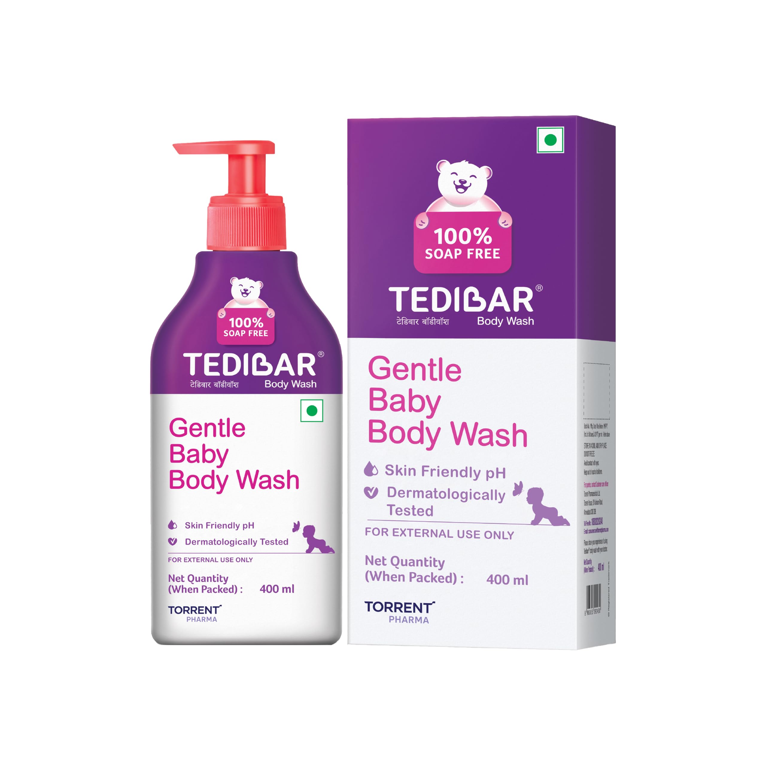 Tedibar Rich Moisturising Baby Body Wash 400ml with Skin Friendly PH-image-12