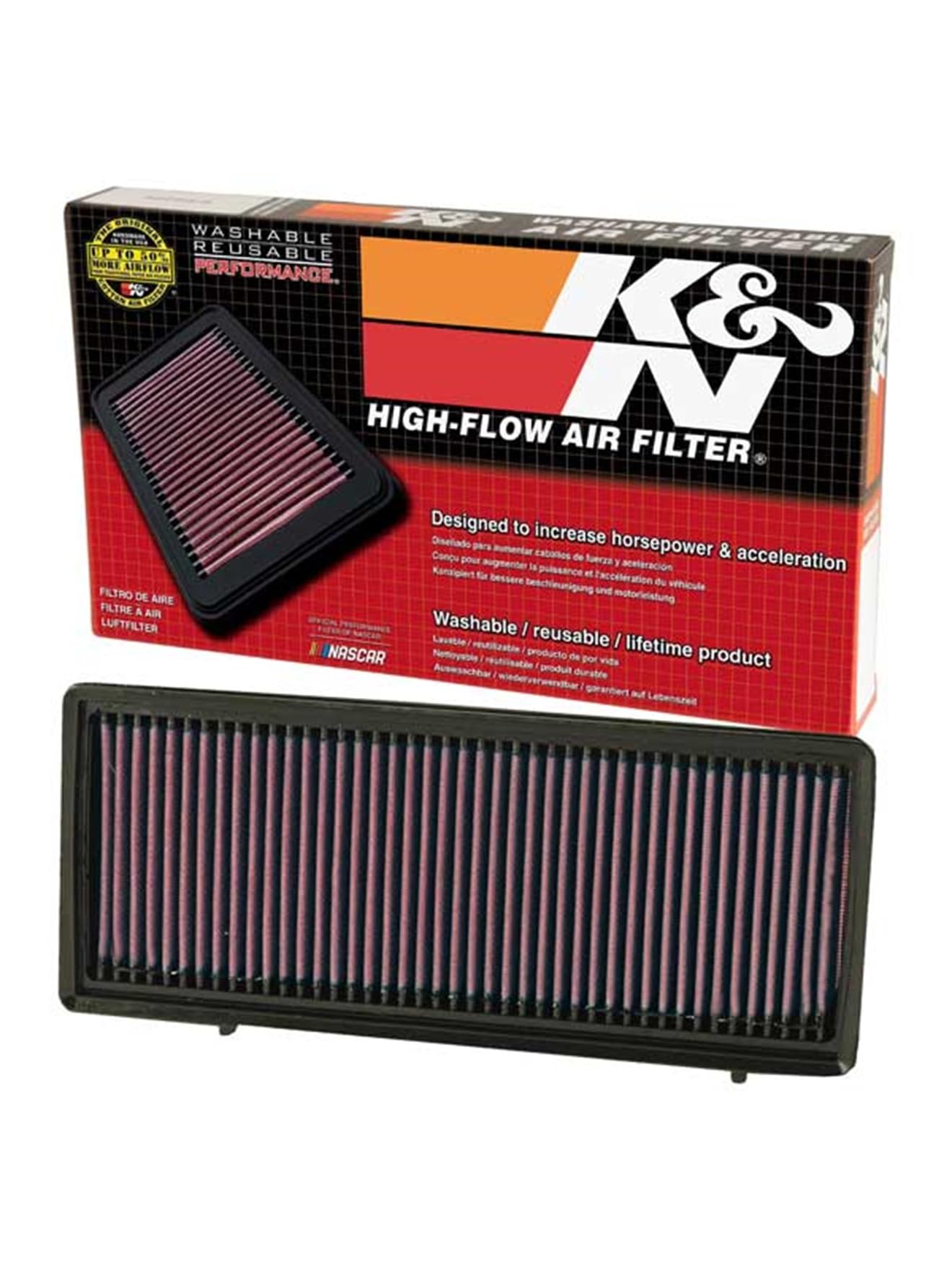 K&N Engine Air Filter: Reusable, Clean Every 75,000 Miles, Washable, Premium, Replacement Car Air Filter: Compatible with 2007-2014 Nissan (Murano,