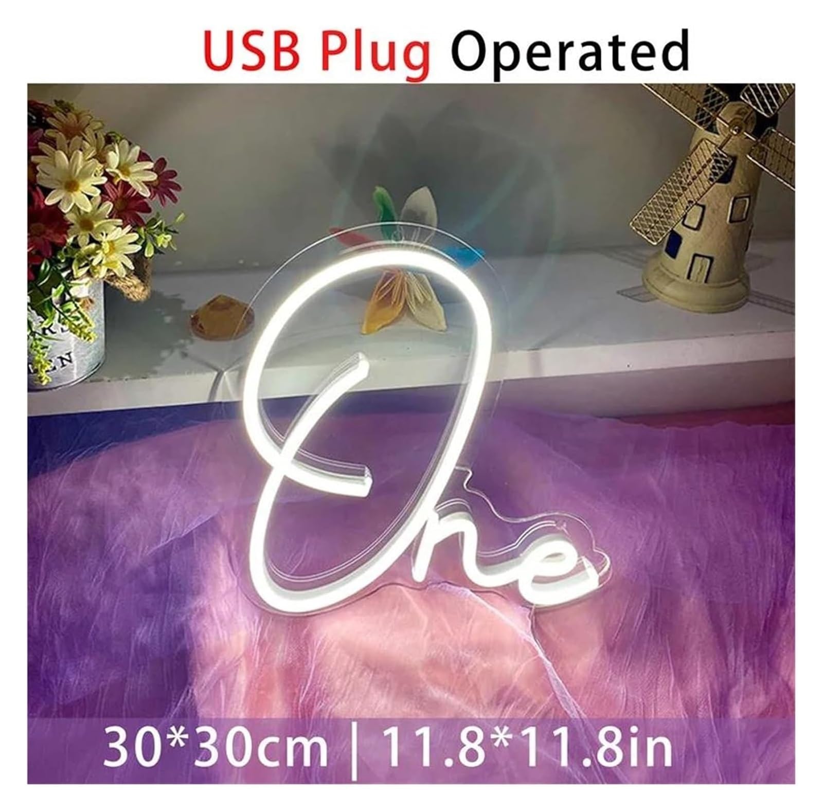 Insegna luminosa al neon con atmosfera rilassante,ideale per decorazioni murali uniche, per matrimoni(B)