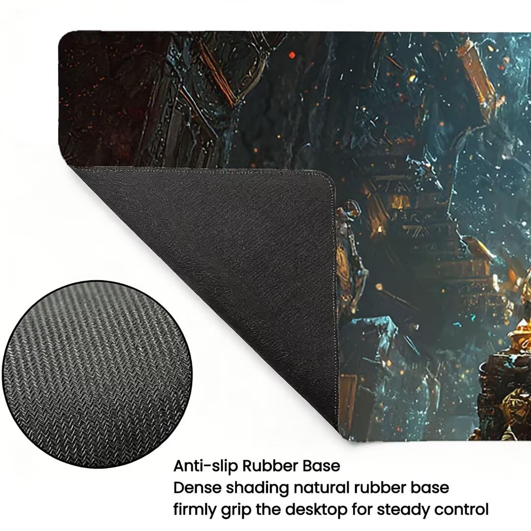 Podkładka pod mysz do gier XXL - 1400 x 600 x 3 mm - kot duża antypoślizgowa podkładka pod klawiaturę biurową z przeszytymi krawędziami, krajobrazowa duża podkładka pod mysz do gier do biura i domu