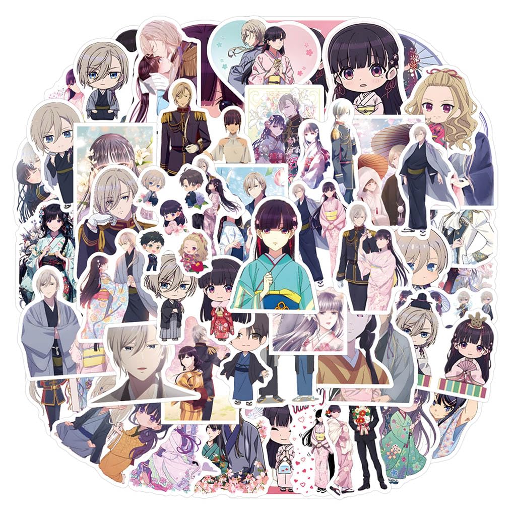 My Happy Marriage Stickers, 55 Pcs Figure Vinyl Waterproof DIY Sticker Decals for Party, Water Bottle Scrapbook Laptop Skateboard Computer for Teens Students