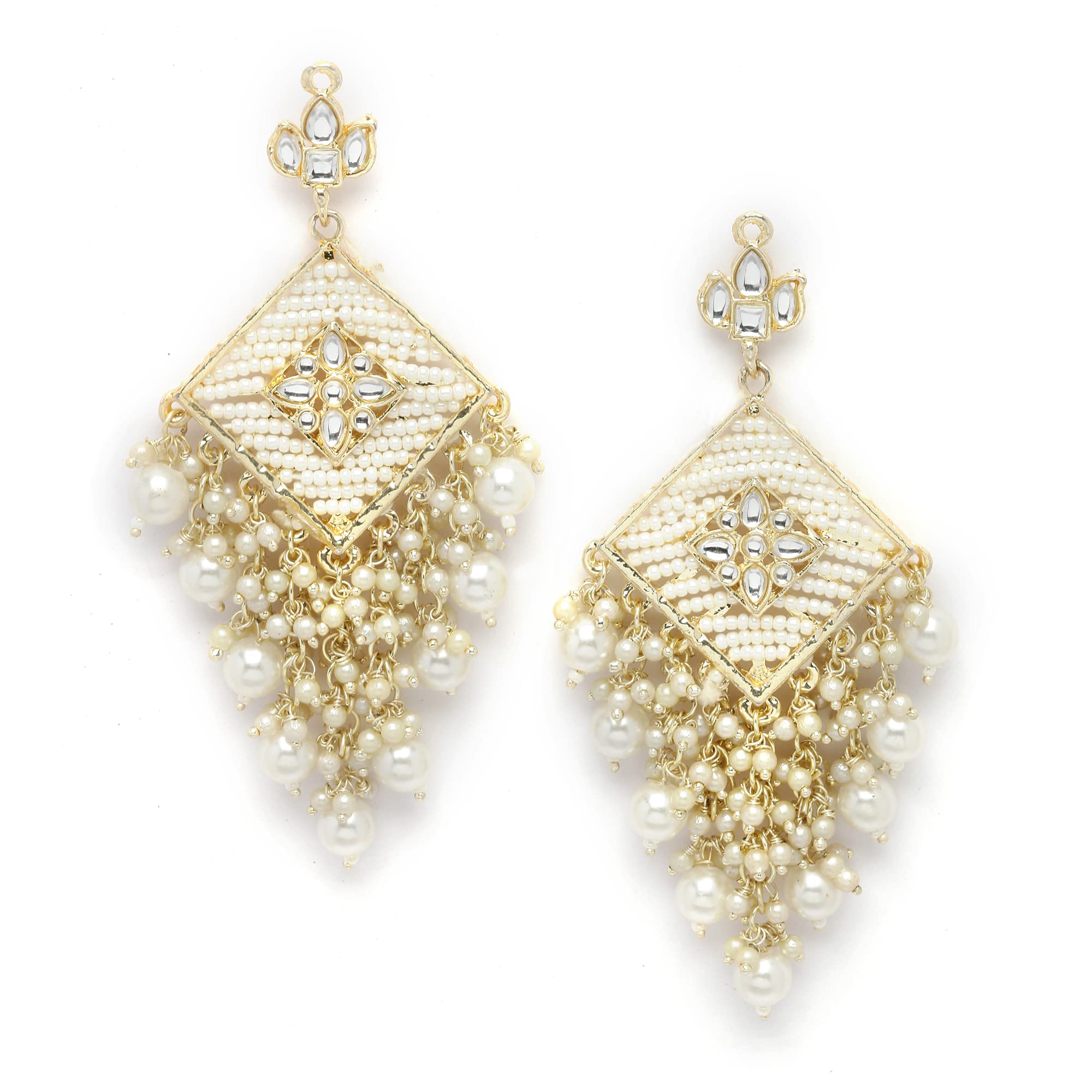 See full amazon price history chart for Zeneme 18K Gold Plated Traditional Handcrafted Pearl Kundan Beaded Chandbali Earrings for Women/Girls (White) Zeneme 18K Gold Plated Traditional Handcrafted Pearl Kundan Beaded Chandbali Earrings for Women/Girls (White) (B0C3997NGD) Amazon Price History, Amazon Price Tracker