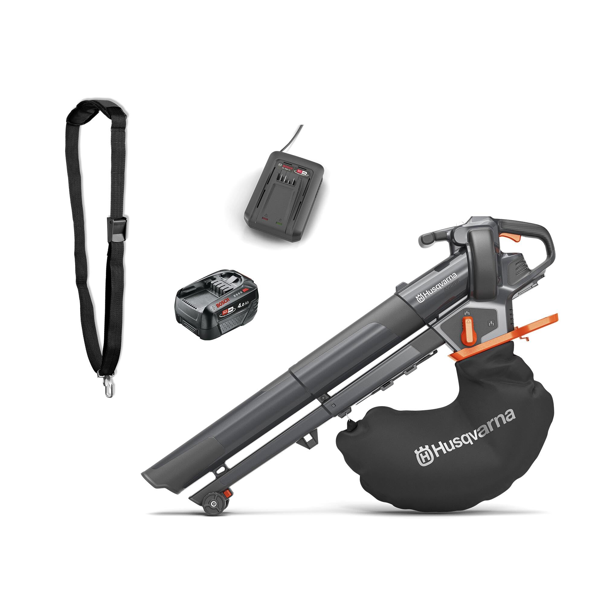 Husqvarna Souffleur à Batterie Aspire B8X-​P4A avec Batterie et Chargeur, 3 Vitesses, Tube Détachable, Facile à Utiliser