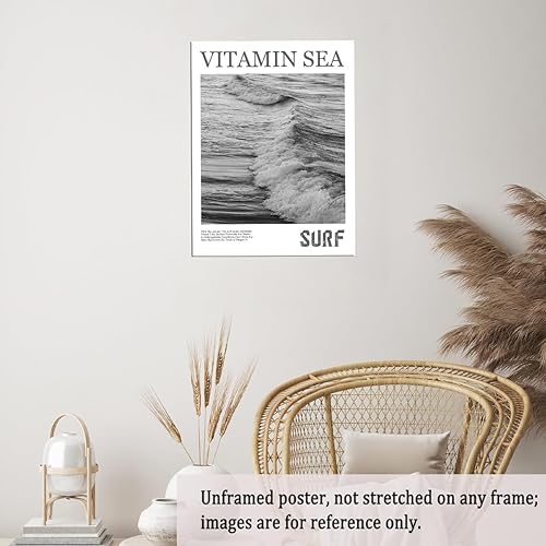 Miniatura 5 de Surf Magazine - Póster retro  Impresión de cubierta de surfista de 11 x 14 pulgadas, arte de verano de olas grandes, decoración interior de casa de
