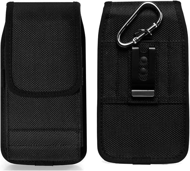 Holster pour Samsung Galaxy S26+ S25 FE S24 FE A57 A56, iPhone 17 16 Pro Max | Clip de ceinture de nylon Clip Cell Phone Case pour Galaxy A37 A36 A15 S25+ S24 Plus S23 FE, iPhone Air 16 Plus, Pixel 10a Pochette porte-ceinture