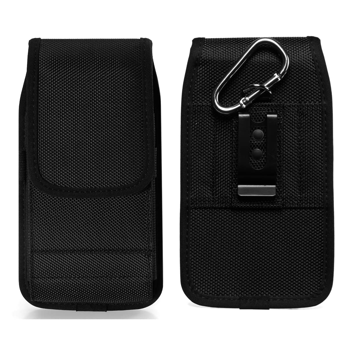 Nylon Cell Phone Holster Pouch Belt Clip Phone Case Holder for Samsung Galaxy A14 A13 A12 A03S A32 5G A23 S23 Ultra S22 Ultra S21 Ultra Note20 Ultra, Moto G Power 2021 2022 G Pure, TCL 30 SE Nokia G20