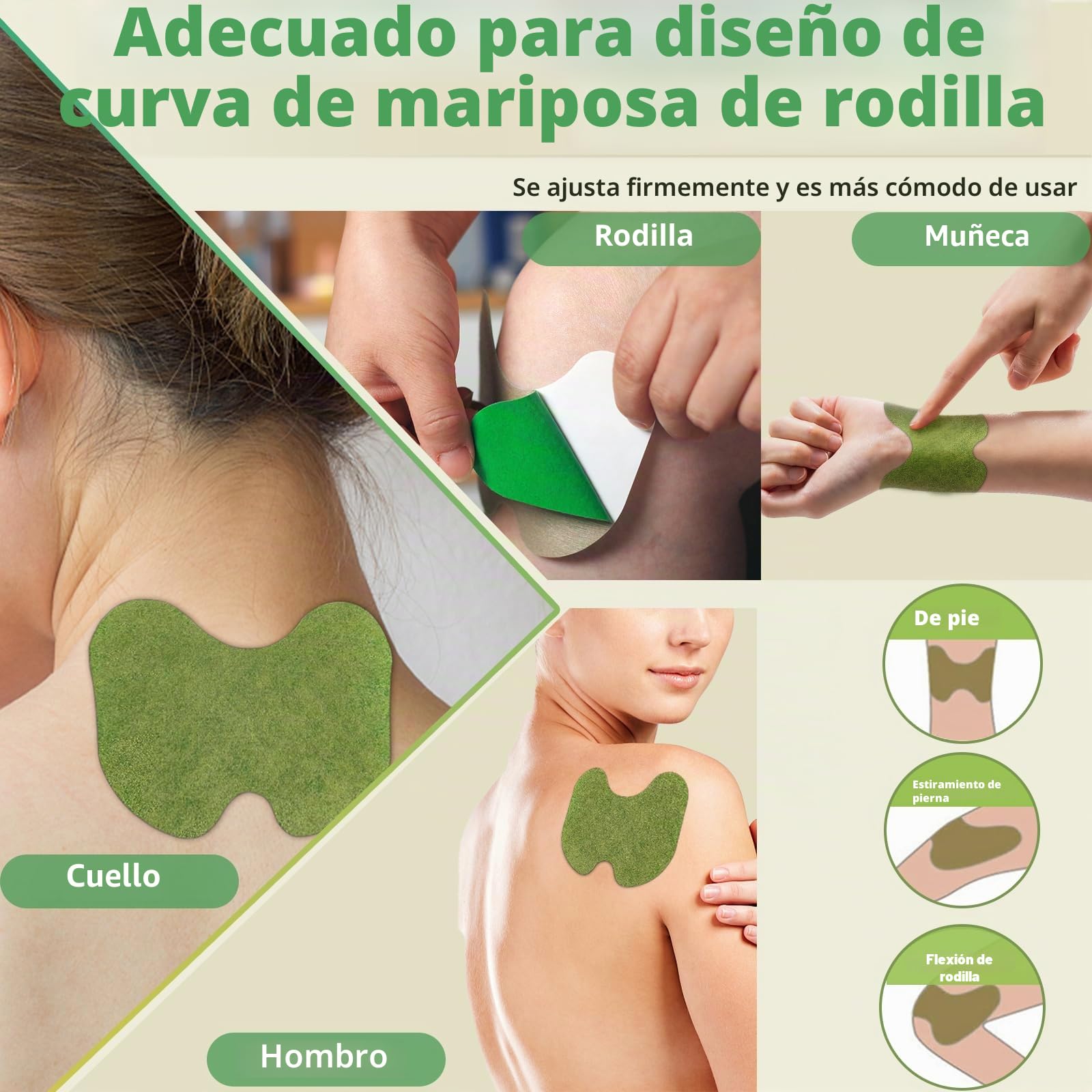 Holilo Parche para Aliviar el Dolor de Rodilla, 40 Parches Dolor Rodilla, Parches para Aliviar el Dolor de Ajenjo para Inflamación de Rodilla, Espalda, Hombros y Cuello