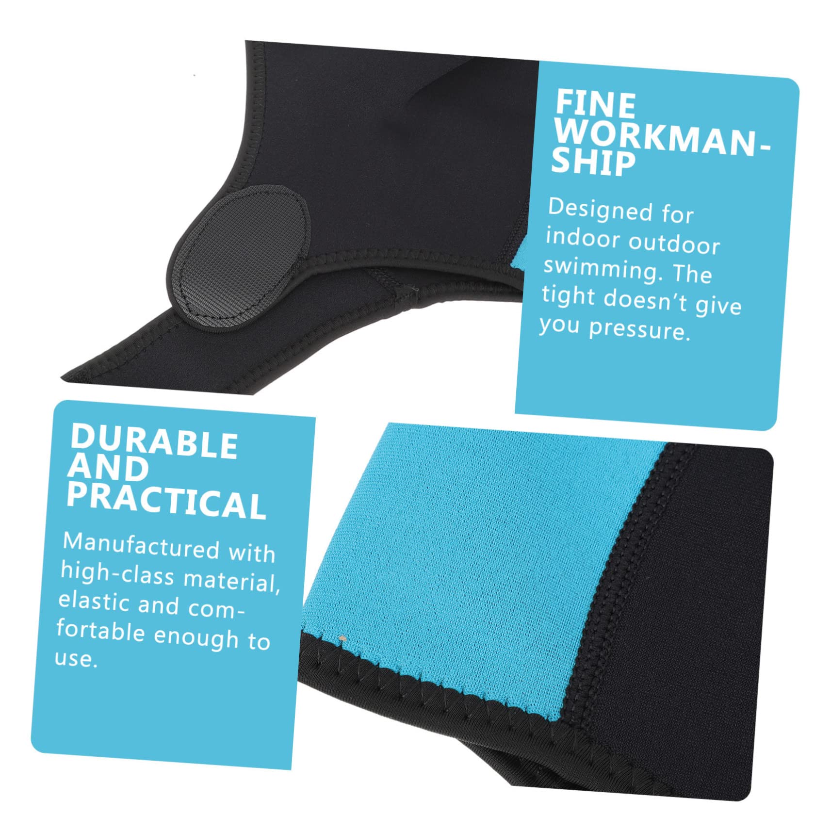 SUPVOX 3piezas Gorro De Natación De Goma para Buceo Capucha y Térmica para Invierno y Actividades Acuáticas Al Aire Unisex y Único