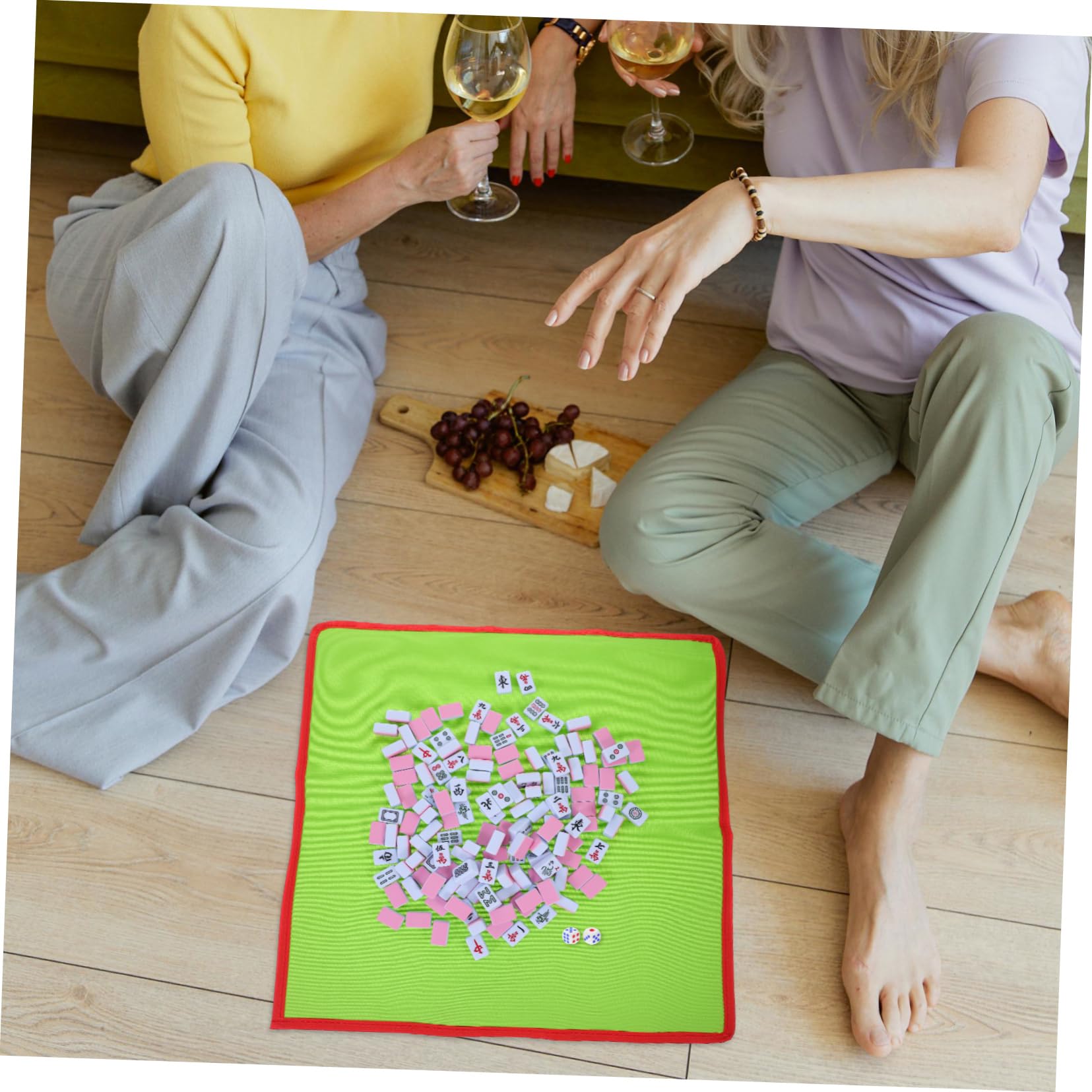 BESTonZON 1 Set Mini Kit de Mahjong Mahjong Voyages Jeu Portable Léger pour Voyages et Réunions Familiales