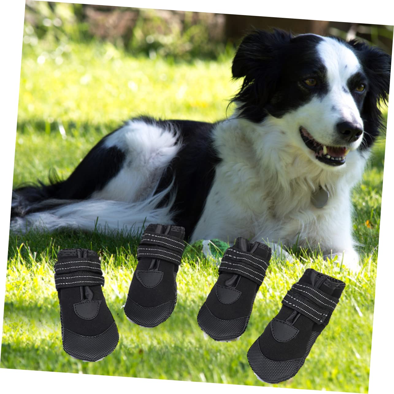 FOMIYES Lot De 3 Paires De Chaussures pour Chien Bottines Réfléchissantes Chaussures De Marche pour Petits Chiens Chaudes Et Confortables Noires 4 Pièces X 3