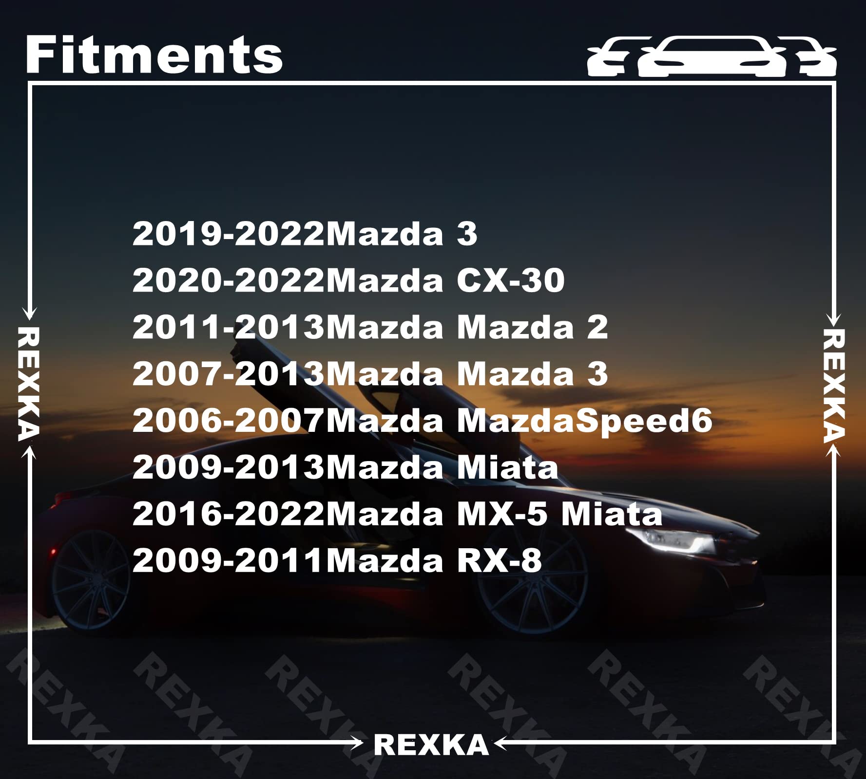 Rexka 30 pcs Splash Shield Rivet for Mazda B33J51833 Mazda 2 3