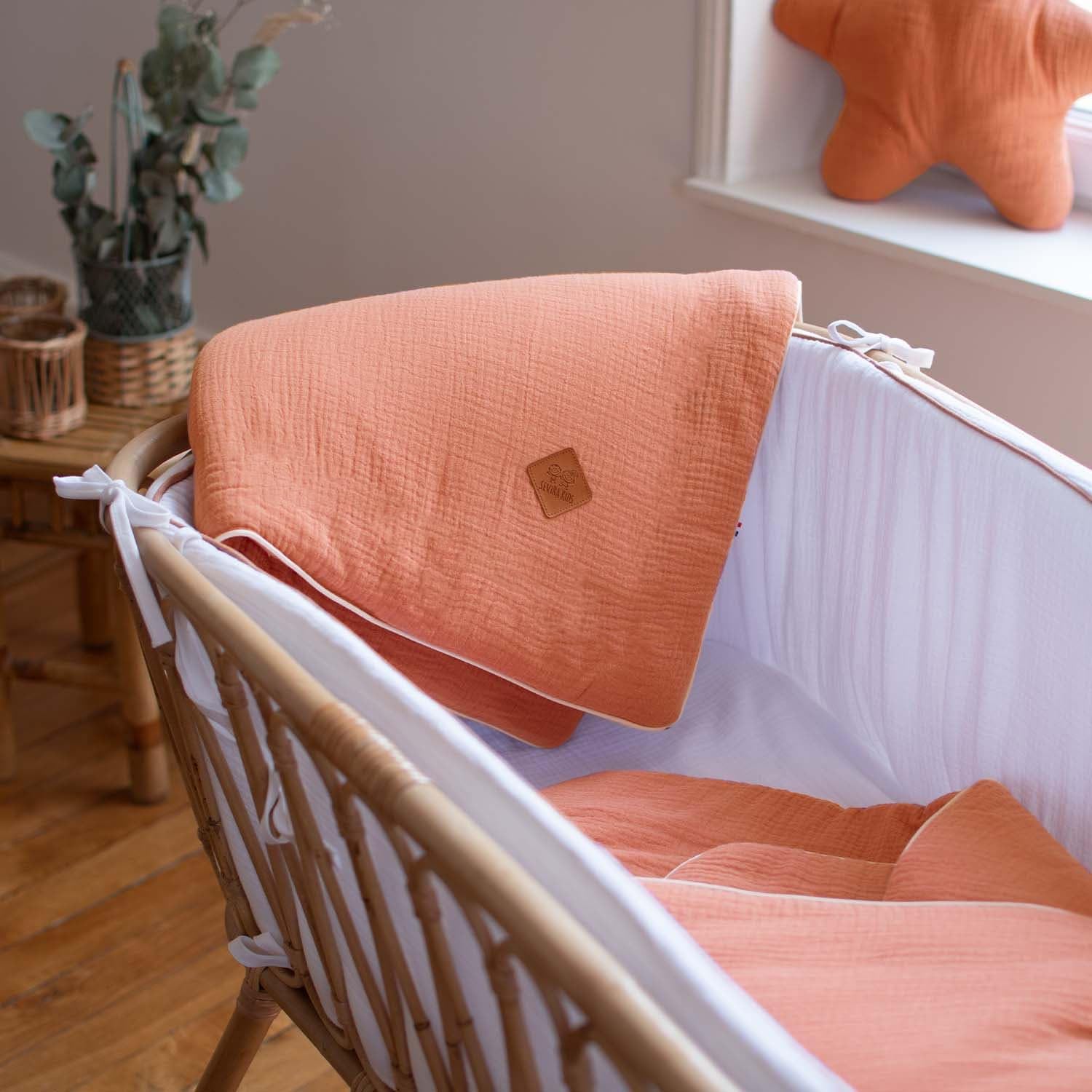 Sevira Kids - Coperta in garza di cotone, Jeanne - 100 x 70 cm Made in France
