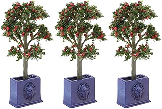VGEBY Miniature Dollhouse Plants, 3PCS Artificial Fruit Tree Model for 1:12 Scale Dollhouse Decoration Accessory