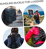 Vista 7 de 2 Pcs Bag Buckle Tie Down Belt Bycicles Sturdy Luggage Buckle Quick Release Strap Cargo Tie Down Strap Adjustable Luggage Straps Luggage Lashing