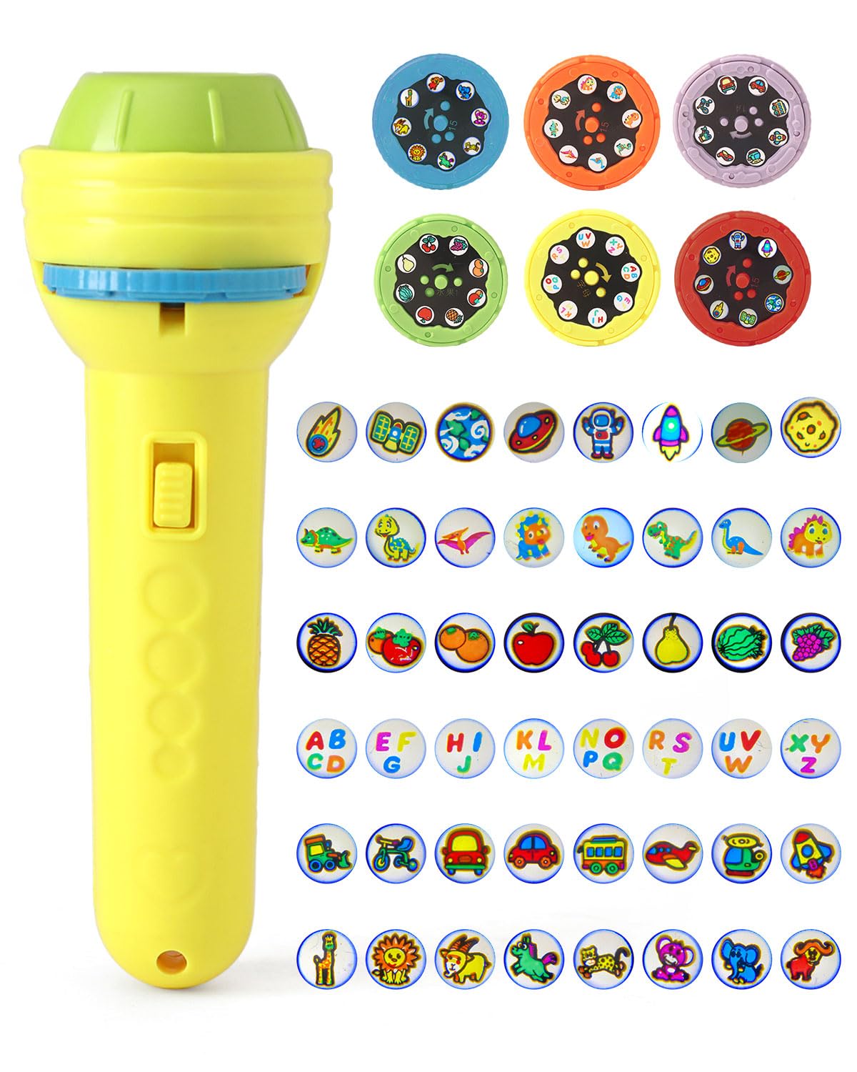 Play Nation Premium Projector Torch for Kids | Flashlight with 6 Interchangeable Slides & 48 Patterns Torch | Learning & Educational Toys for Boys & Girls | Alphabets, Numbers & Animals | 3+ Years (B0D7WDVBPB) Amazon Price History, Amazon Price Tracker
