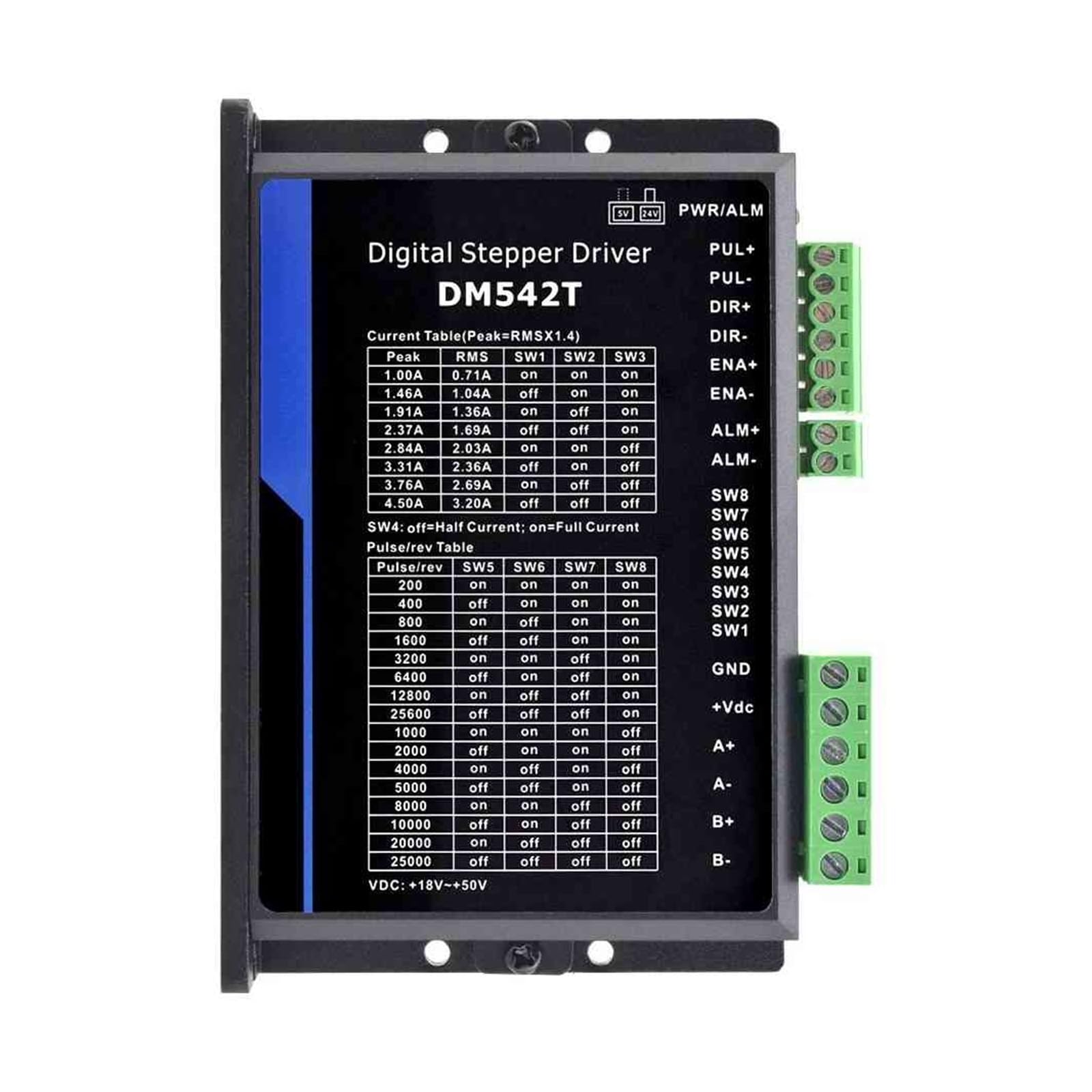 Nema 23 Silnik krokowy i sterownik Open Loop Kit 1,9 Nm (7,626.0 g.in) 1.0-4.2A 20-50VDC do CNC