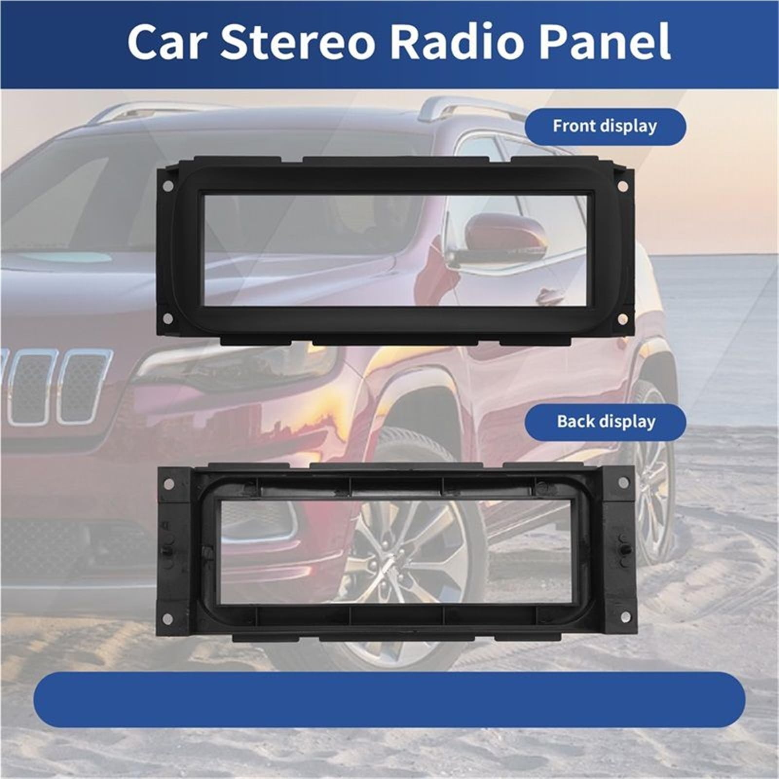 Car Stereo Panel,Fit For Jeep,for Grand Cherokee,for Radio | 2005 1Din Mount,Frame