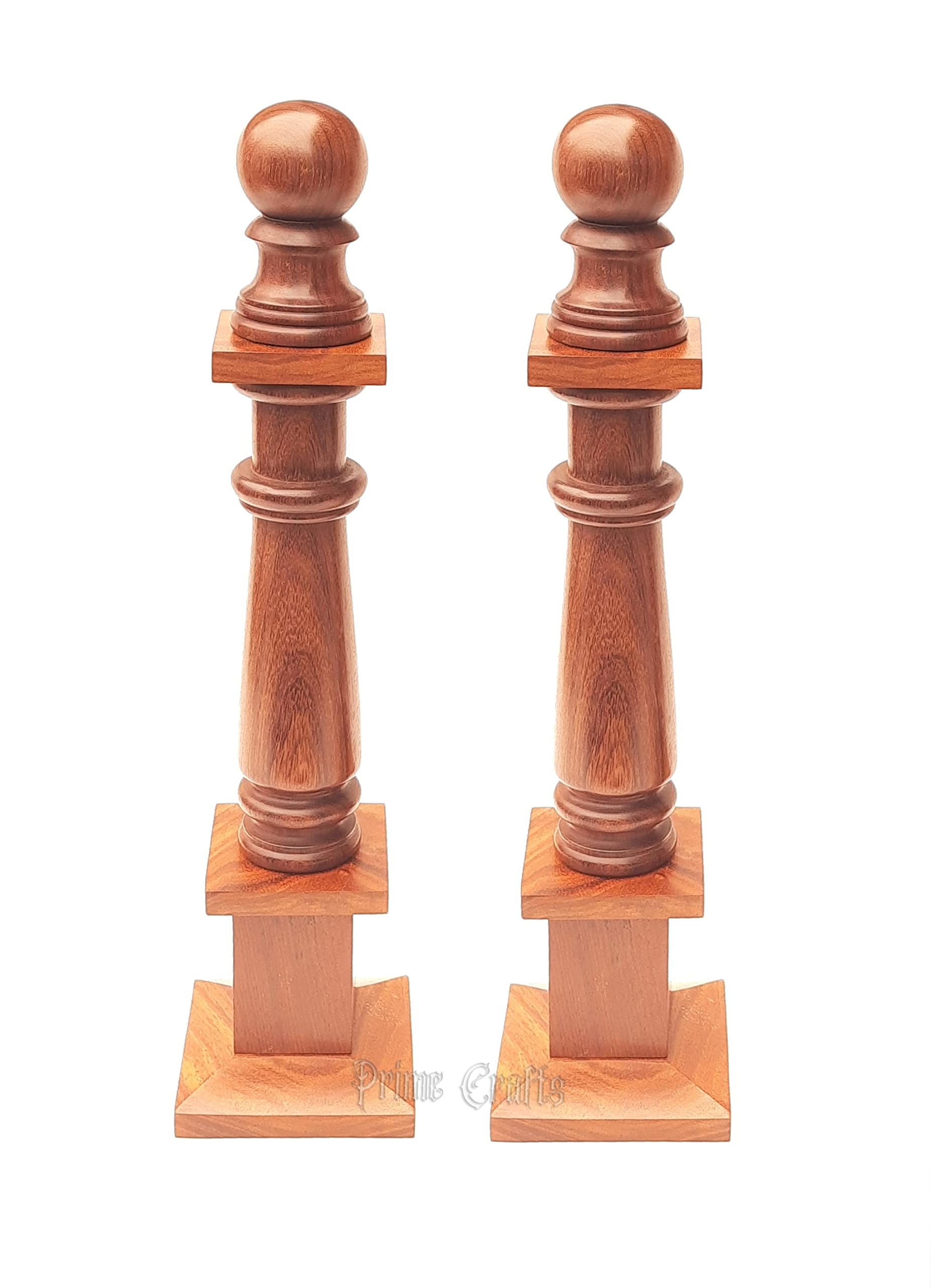 Masonic Regalia Wooden Free Mason Wood Columns Senior Warden and Junior Warden Emblems Sold as Pair