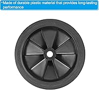 Vista 5 de PATIKIL Ruedas de compresor de aire de 5.8 pulgadas, pieza de repuesto universal de rueda de compresor de aire con tornillo y tuerca con orificio