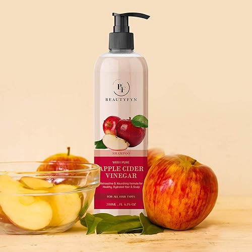 Miniatura 5 de BEAUTYFYN Champú de vinagre de sidra de manzana (6.8 fl oz)  Fórmula nutritiva natural para cabello y cuero cabelludo saludables e hidratados  Libre
