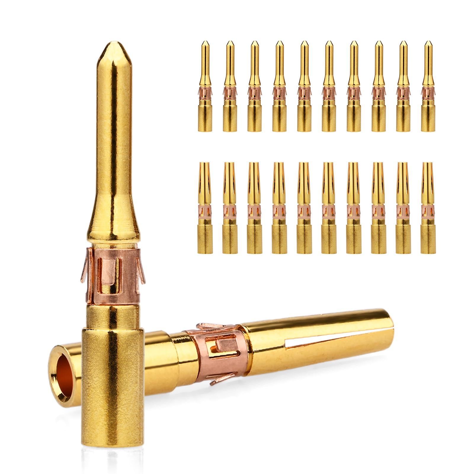 JRready JRSSW-CP20 Serie IP68 Waterproof Crimping Circular Connector Pins and Sockets Contacts 14-18 AWG Gold Plating Voltage 300V Male JRSSW-CP20-MP03-S0041 Female JRSSW-CP20-FM04-S0011
