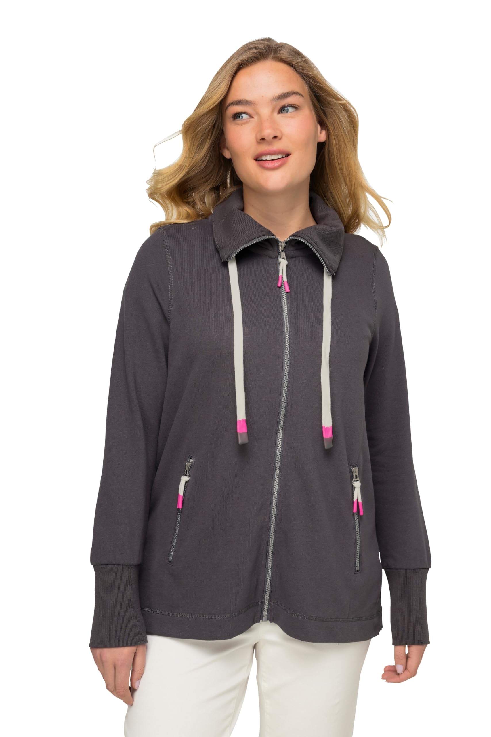 Laurasøn Sweatjacke, Stehkragen, Zipper, Langarm 819837