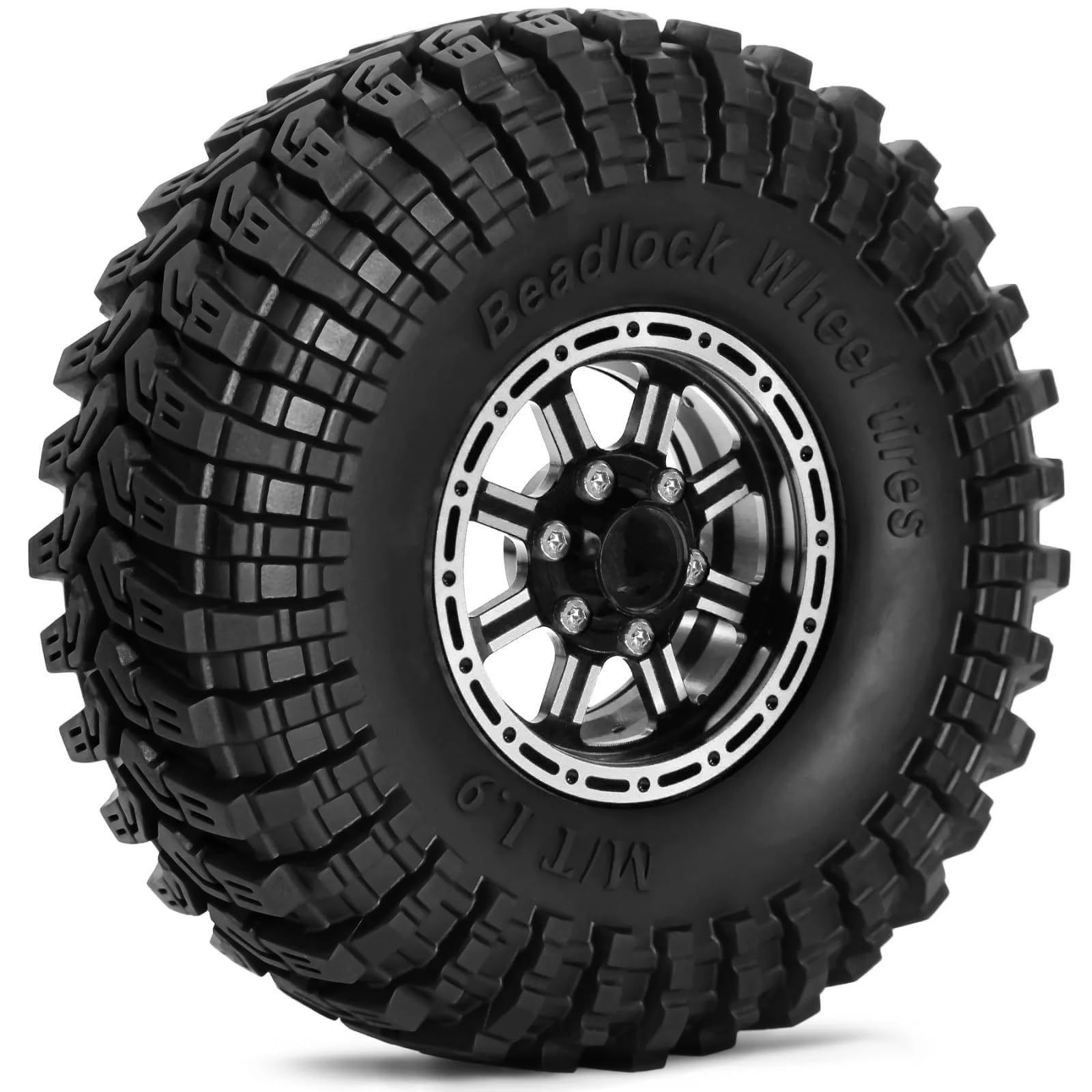 para Axial para SCX10 FCX10 Pro UTB18 para TRX4 para Redcat Gen8 7VS4-10 1/10 1,9 Juego Neumáticos Rueda Beadlock Barro Aluminio Coche Trepador Control Remoto Piezas Repuesto RC