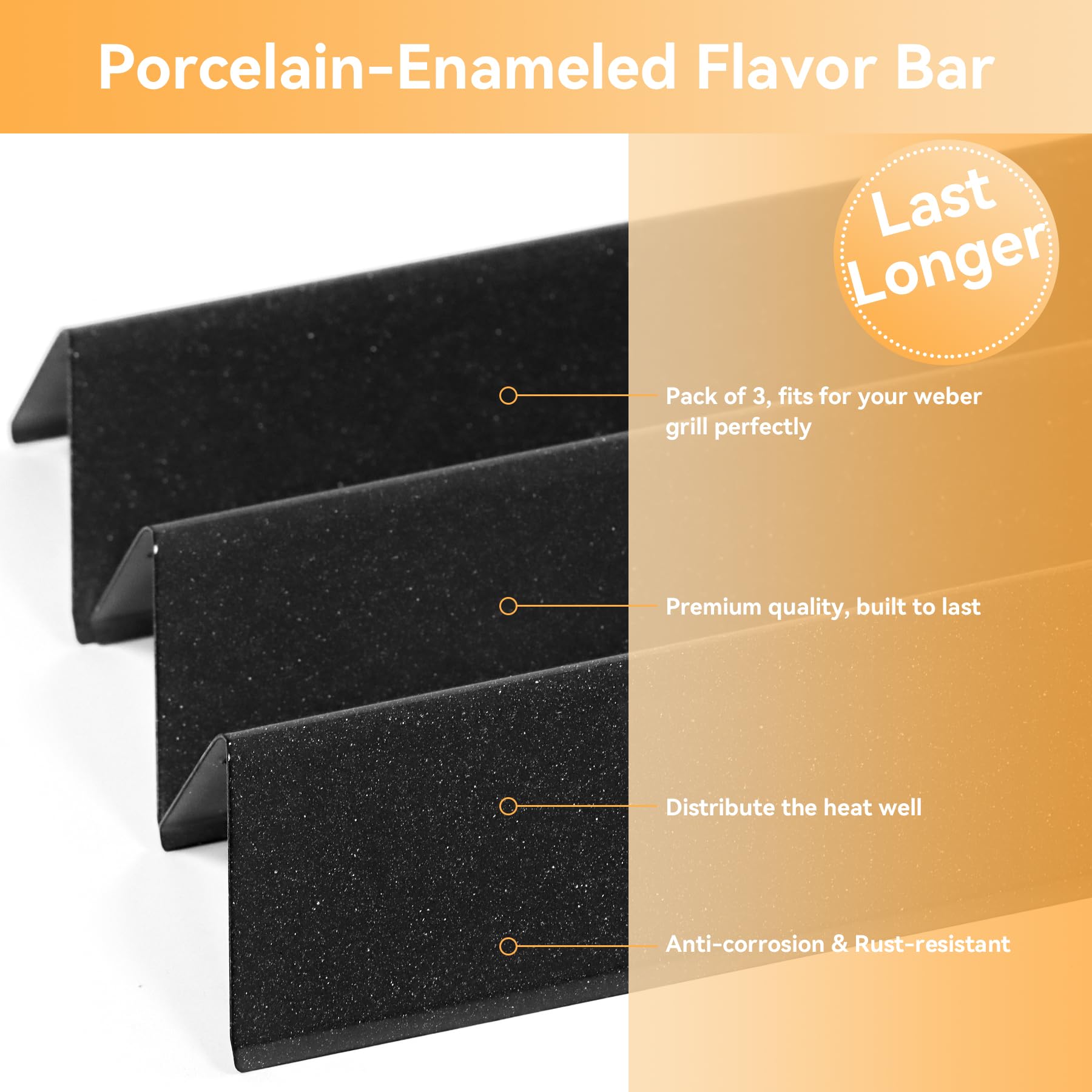 Porcellana smaltata Flavorizer Bars 38,9 cm do Weber Spirit I II E-210 E-220 S-210 S-220