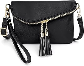 Borsa a tracolla piccola da donna Borsa a doppia nappa leggera