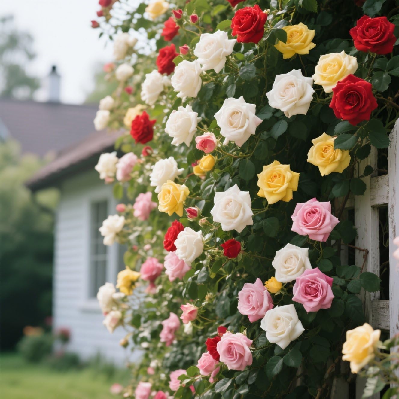 300+ Specimenti di Rosa Rampicante, Pianta Ornamentale Rampicante con Fiori Eleganti per Giardino e Recinzioni
