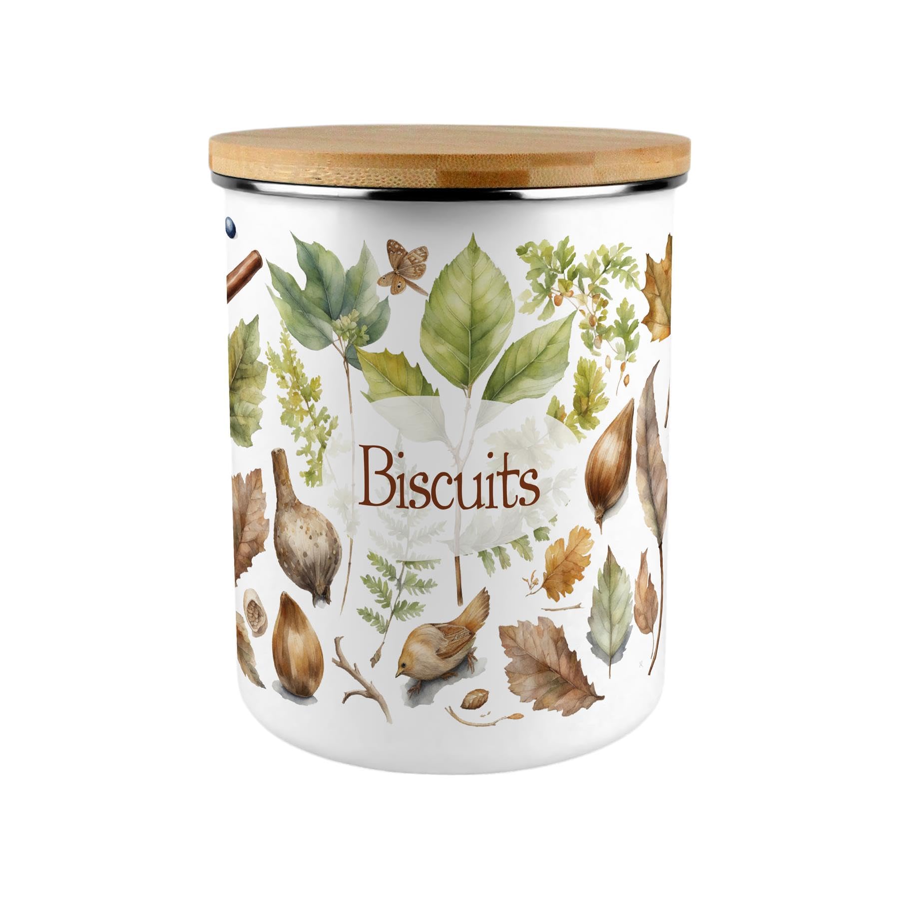 Woodlands Biscuit Storage Tin - 2.7L Extra-Large Kitchen Canister Gift