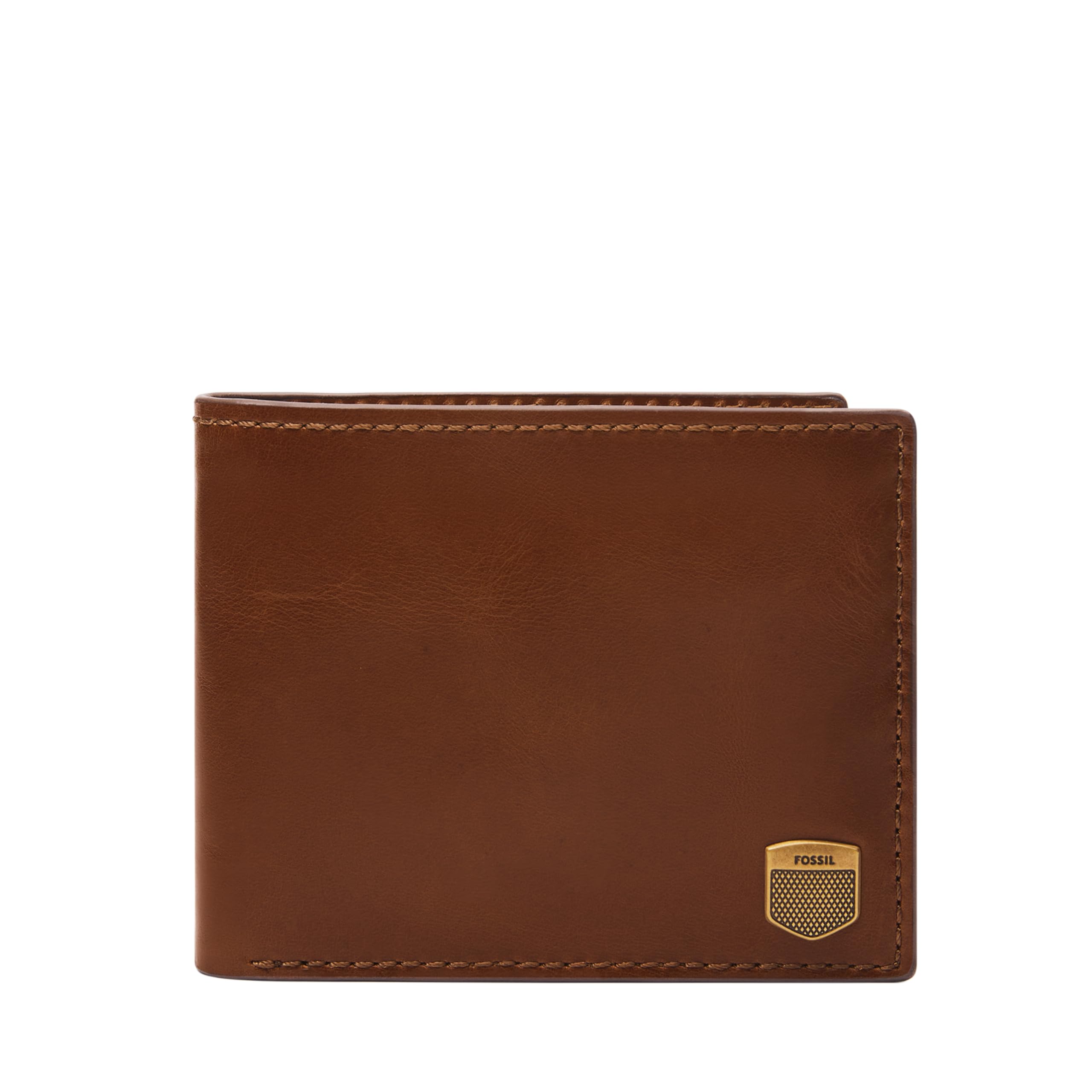 Fossil Men's Hayes Brown Leather Bifold Wallet, ML4689200