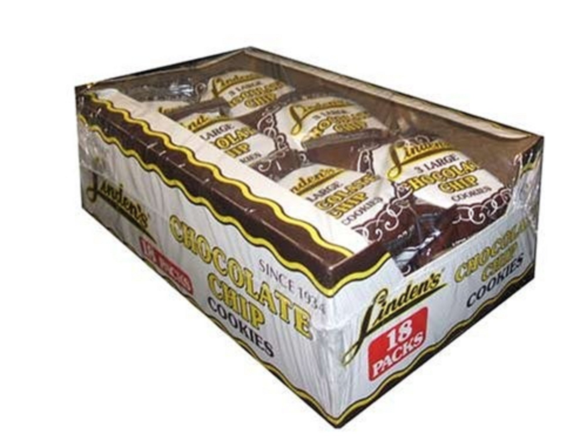 Amazon.com: Linden's Chocolate Chip Cookies, 3 Cookies Per Pack 18