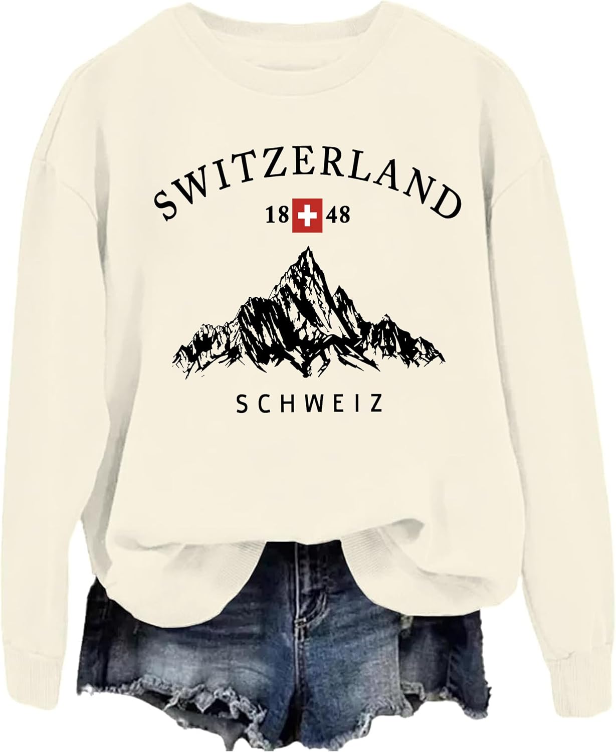 Swiss Travel Sweatshirt Swiss Travel Hoodie Switzerland Vacations Long Sleeve for women men - Image 6