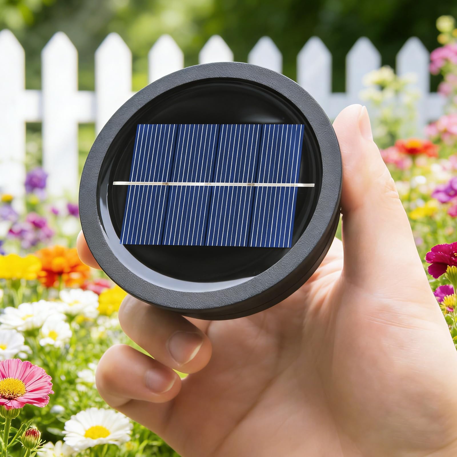 Solarne latarnie LED, 2 sztuki, wodoodporna konstrukcja do otworów 8,2 cm, idealna do dekoracji podwórka, ścieżki i ogrodu, w kolorze czarnym